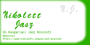 nikolett jasz business card